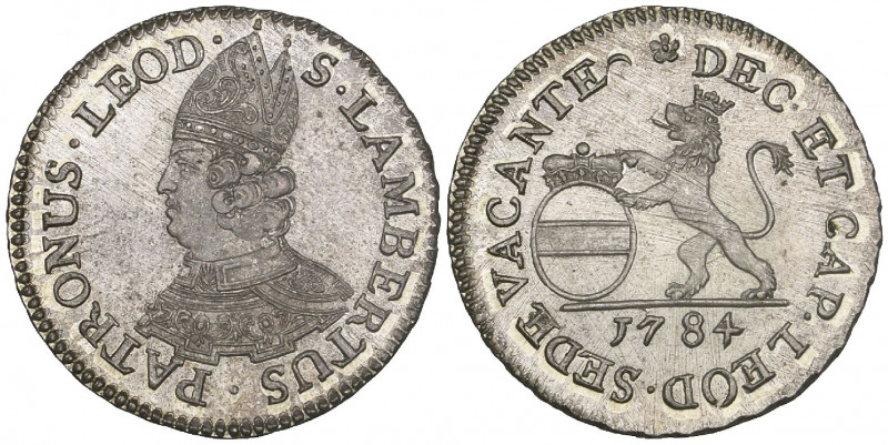 Liège, Sede Vacante, 1784, escalin, similar to the last, 4.86g (Zepernick 182), ...