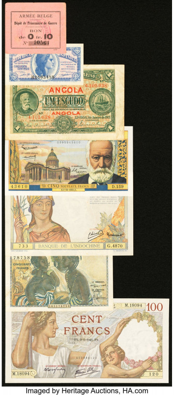 Algeria, France, French Indochina & More Group Lot of 12 Examples Very Good-Unci...