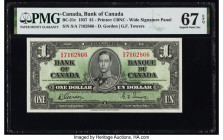 Canada Bank of Canada $1 2.1.1937 BC-21c PMG Superb Gem Unc 67 EPQ. 

HID09801242017

© 2022 Heritage Auctions | All Rights Reserved