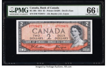 Canada Bank of Canada $2 1954 BC-30b "Devil's Face" PMG Gem Uncirculated 66 EPQ. 

HID09801242017

© 2022 Heritage Auctions | All Rights Reserved