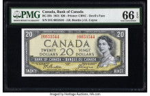 Canada Bank of Canada $20 1954 BC-33b "Devil's Face" PMG Gem Uncirculated 66 EPQ. 

HID09801242017

© 2022 Heritage Auctions | All Rights Reserved