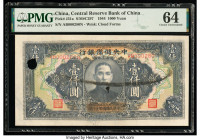 Serial Number Error China Central Reserve Bank of China 1000 Yuan 1944 Pick J31a S/M#C297 PMG Choice Uncirculated 64. Serial number error and POC. 

H...