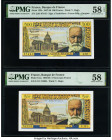 France Banque de France 500 Francs; 5 Nouveaux Francs 6.2.1958; 6.5.1964 Pick 133b; 141a Two Examples PMG Choice About Unc 58 EPQ; Choice About Unc 58...
