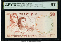 Israel Bank of Israel 50 Lirot 1960 / 5720 Pick 33e PMG Superb Gem Unc 67 EPQ. 

HID09801242017

© 2022 Heritage Auctions | All Rights Reserved