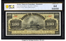 Mexico Banco de Tamaulipas 100 Pesos ND (1902-14) Pick S433r2 M524r Remainder PCGS Banknote Choice UNC 64. 

HID09801242017

© 2022 Heritage Auctions ...