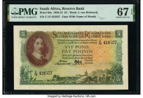 South Africa South African Reserve Bank 5 Pounds 2.9.1950 Pick 96a PMG Superb Gem Unc 67 EPQ. 

HID09801242017

© 2022 Heritage Auctions | All Rights ...