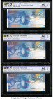 Switzerland National Bank 100 Franken 1997; 2003; 2004 Pick 72b; 72f; 72g Three Examples PCGS Gold Shield Gem UNC 66 OPQ (3). 

HID09801242017

© 2022...