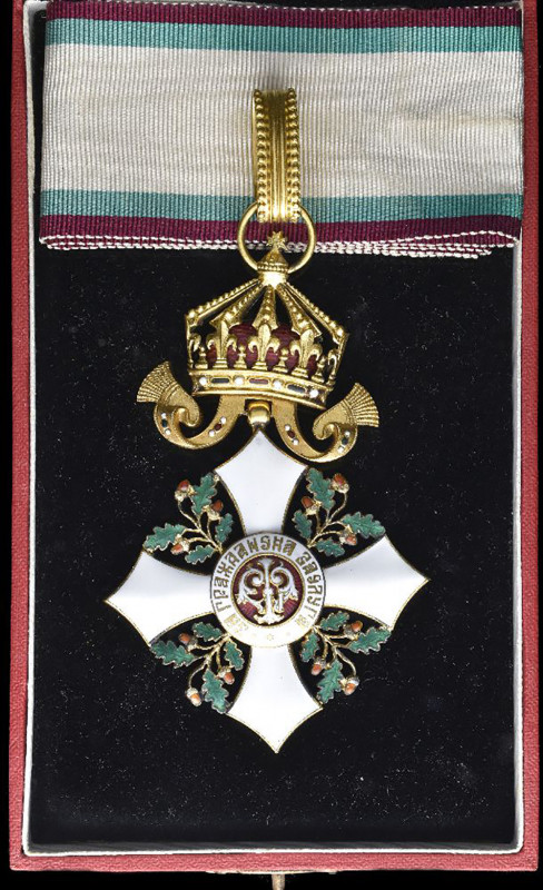 Bulgaria, Order of Civil Merit, type II, with Royal crown Third class neck badge...