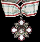 Bulgaria, Order of Incentive to Humanity (so called Red Cross Order), First Class neck badge, unmarked, in silver and enamels, 59.5mm, with original n...