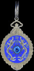 China, Imperial, Order of the Double Dragon, First Type (1882-1898), Third Class, Third Grade, neck badge by J. Wagner & Sohn, Berlin, in gilt and blu...