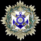 Cuba, Order of Naval Merit, type 2, post 1912, First Class breast star, by Vilardebo y Riera, Havana, in silver-gilt and enamels, the cross in white e...