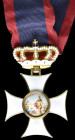 Germany, Bavaria, Order of St Elisabeth, a good quality copy of a Ladies’ Badge, unsigned, in bronze-gilt and enamels, double-sided crown suspension f...