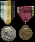 Germany, Saxe-Coburg-Gotha, Carl Eduard Silver Jubilee 1930, silver medal, 35mm; Wedding of Princess Sybilla 1932, bronze medal, 30mm, good very fine ...