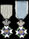Greece, Order of the Redeemer (2), Type II (1863-1924; 1935-1984), Knight’s breast badges (2), in silver, silver-gilt and enamels, with hinged crown a...