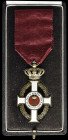 Greece, Order of George I, Officer’s breast badge, by P. Kelaidi, Lekka 25 Athens, in silver-gilt and enamels, 35.3mm, in case of issue, with George I...