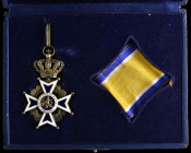 Netherlands, Order of Oranje-Nassau, Grand Officer’s neck badge, by the Royal Netherlands Chancery, in silver-gilt and enamels, 56.2mm, in case for a ...