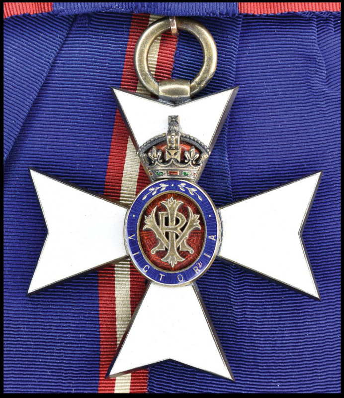 The Royal Victorian Order, Grand Cross (G.C.V.O.) sash badge, in silver, silver-...