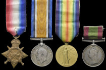 The Second Afghan War and Great War Group of 4 awarded to Lieutenant-Colonel William St. Pierre Bunbury, Royal Artillery, comprising: Afghanistan, 187...