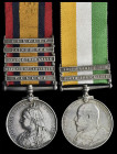 A Boer War ‘Talana’ and ‘Defence of Ladysmith’ Pair awarded to Private W. Thorndike, 18th Hussars, comprising: Queen’s South Africa, 1899-1902, 2nd ty...