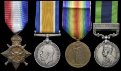 The Great War and I.G.S.M. ‘Waziristan 1919-21’ Group of 4 awarded to Lieutenant-Colonel Gerald Bruce St. Pierre Bunbury, 2-21st Punjabi Regiment, lat...