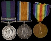 A Great War Pair with G.S.M. Iraq to Aircraftman 2nd Class J. W. Sladen, who had previously served as a Telegraphist with the Royal Naval Volunteer Re...