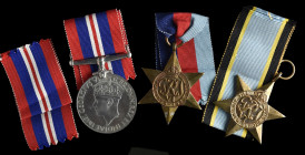 An Extremely Rare WW2 ‘First Berlin Daylight Air Raid’ Casualty Trio awarded to Flying Officer William Wright R.A.F.V.R., who took part in the famous ...