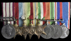 The N.G.S. ‘Palestine 1936-39’ & WW2 Group of 8 awarded to Captain Harry Austin ‘Tim' Tracey, Royal Marines, who served early in the WW2 aboard H.M.S....