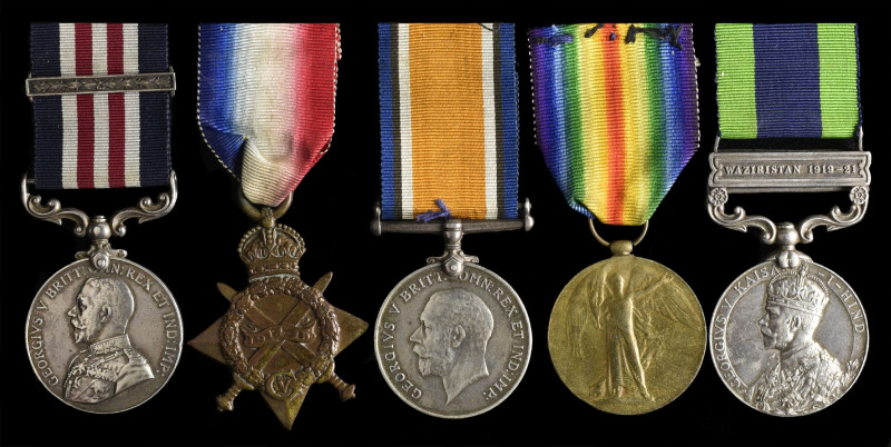 A Great War Military Medal and Bar Group of 5 awarded to Private Cecil Charles M...