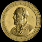 City of London Police, Retirement of Detective Inspector R.J. Child, 25 March 1891, bronze-gilt medal, by Wilhelm Mayer, bust of D.I. Child left, rev....