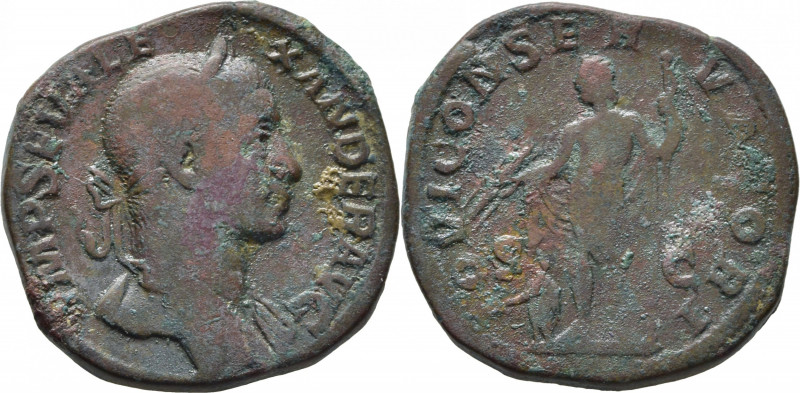 ROMA IMPERIO. Alejandro Severo. Sestercio. 222-231. IOVI CONSERVATORI. Jovialida...