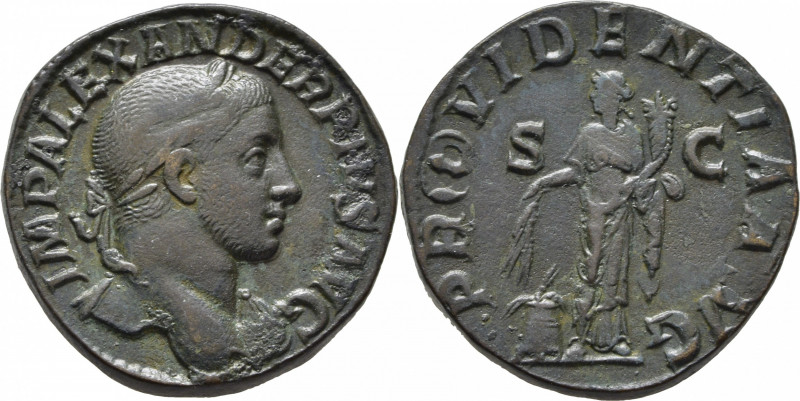 ROMA IMPERIO. Alejandro Severo. Sestercio. 231-235. PROVIDENTIA AVG. Providencia...