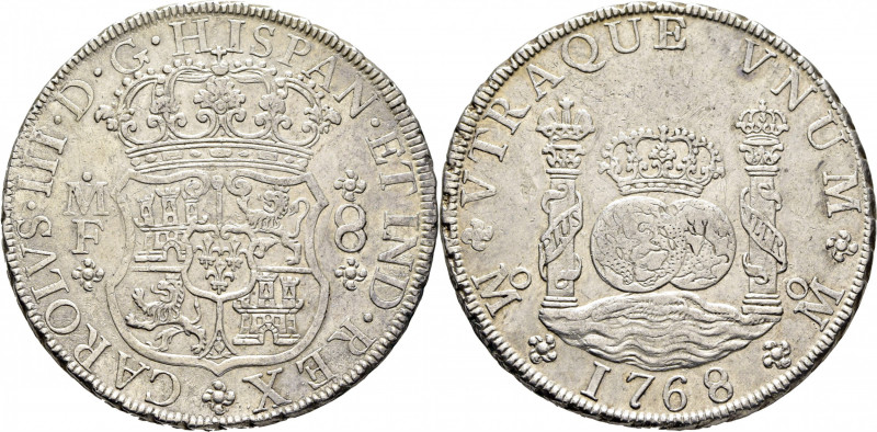 CARLOS III. Méjico. 8 reales. 1768. MF. Cy11958. 27 g. Varias rayitas. Incisión....