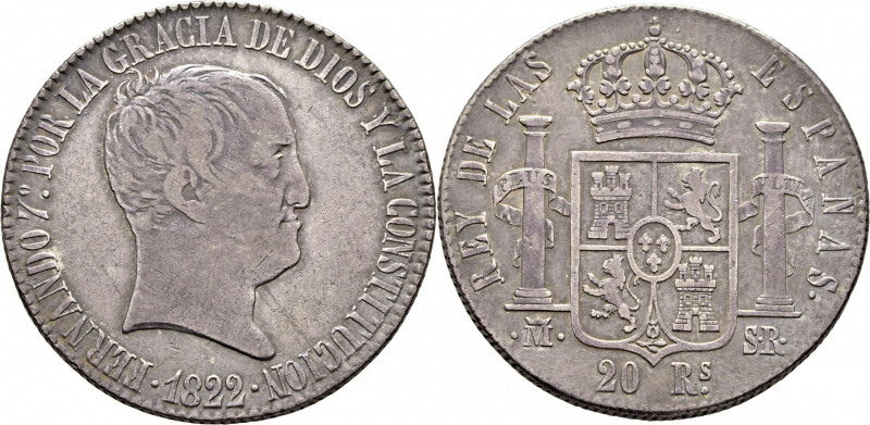 FERNANDO VII. Madrid. 20 reales. 1822. SR. Cy16068 (150€). Marquitas y alguna ra...