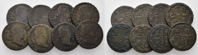 FERNANDO VII. Segovia. 2 maravedís. 1828, 29 (2), 30, 31 (2), 32 y 33. Lote de 8