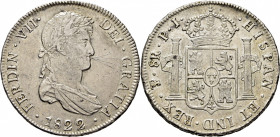 FERNANDO VII. Potosí. 8 reales. 1822. PJ. Casi EBC-. Cierto atractivo