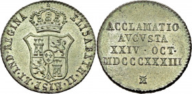 ISABEL II. Madrid. Real. 1833. Su proclamación el 24 de octubre de 1833. FDC. Tono. Espectacular