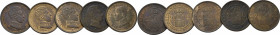 ALFONSO XIII. Madrid. 2 céntimos. 1904*04 (3), 1905*05 y 1912*12. Cy17579, 580 y