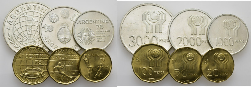 ARGENTINA. Campeonato mundial de fútbol Argentina `78. 1978. 1000, 2000, 3000 pe...