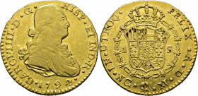 Guatemala. 1 escudo. 1794. M. Buen ejemplar. Muy rara