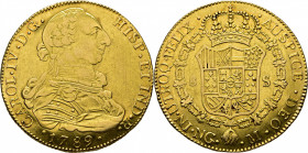 Guatemala. 8 escudos. 1789. M. Atractivo. Muy rara