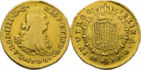 Lima. 1 escudo. 1794. IJ. Muy rara