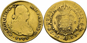 Lima. 1 escudo. 1799. IJ. Rara