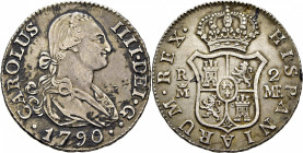 Madrid. 2 reales. 1790. MF