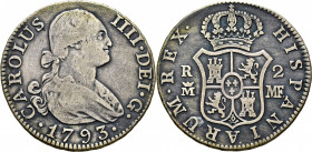 Madrid. 2 reales. 1793. MF