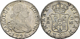 Madrid. 2 reales. 1796. MF