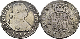 Madrid. 4 reales. 1788. MF. Muy rara. Tres ejemplares conocidos