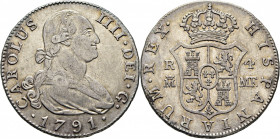 Madrid. 4 reales. 1791. MF. Cierto atractivo