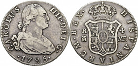 Madrid. 4 reales. 1795. MF. Atractivo