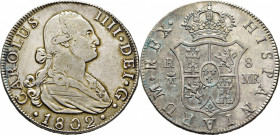 Madrid. 8 reales. 1802. MF. EBC-. Atractivo
