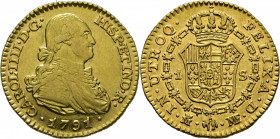Madrid. 1 escudo. 1791. MF. Casi EBC-/EBC. Atractivo. Escasa